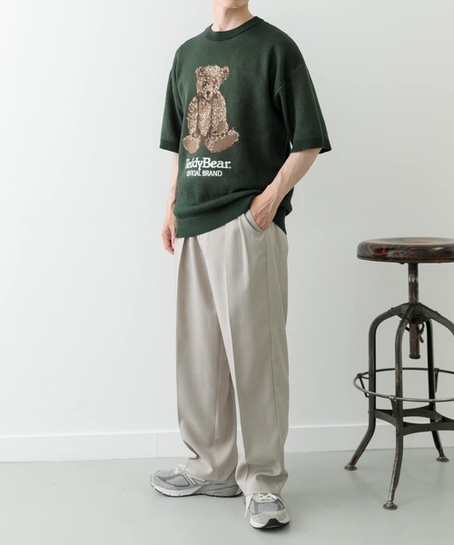ITEMS URBANRESEARCH(アイテムズ アーバンリサーチ)の「Teddy Bear クルーネックサマーニット(ニット/セーター・メンズ・ベージュ/ネイビー/グリーン・MEDIUM/LARGE)」の11枚目の写真