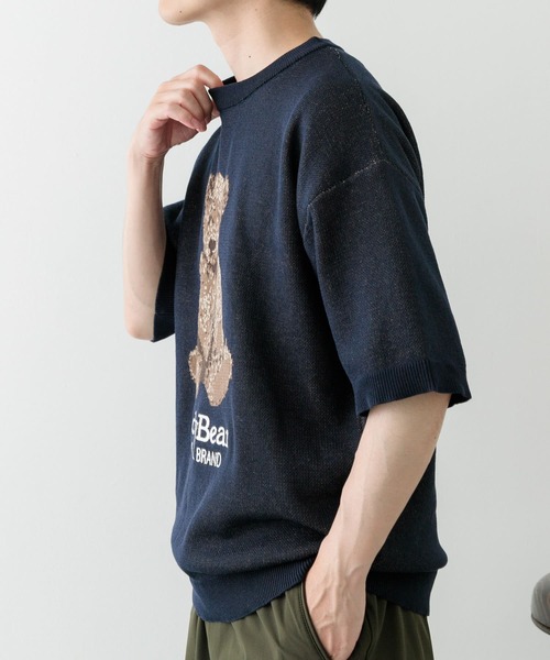 ITEMS URBANRESEARCH(アイテムズ アーバンリサーチ)の「Teddy Bear クルーネックサマーニット(ニット/セーター・メンズ・ベージュ/ネイビー/グリーン・MEDIUM/LARGE)」の14枚目の写真