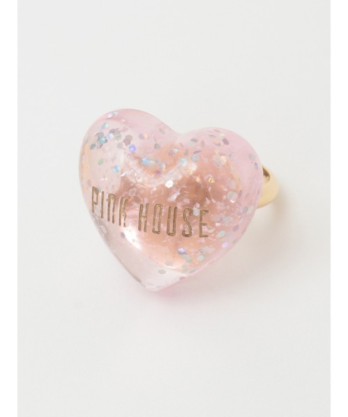 PINK HOUSE(ピンクハウス)の「ハートラメモチーフリング(リング・レディース・クリア/ラベンダー/ブラック/レッド/ピンク・フリー)」の3枚目の写真