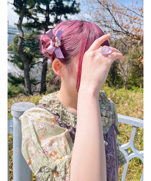 PINK HOUSE(ピンクハウス)の「ハートラメモチーフリング(リング・レディース・クリア/ラベンダー/ブラック/レッド/ピンク・フリー)」の10枚目の写真
