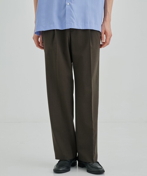 UNITED TOKYO（ユナイテッドトウキョウ）の「【完売間近！】(EC限定）COMFORT FUNCTION ワイドパンツ（スラックス・メンズ・ブラウン/ダークグレー/グレイッシュベージュ/ネイビー・2/3/1）」の9枚目の写真
