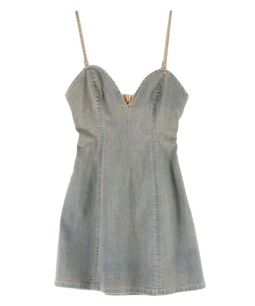 EATME（イートミー）の「デニムジャンスカ（ワンピース・レディース・ブルー/ライトブルー/ブラック・FREE）」の3枚目の写真