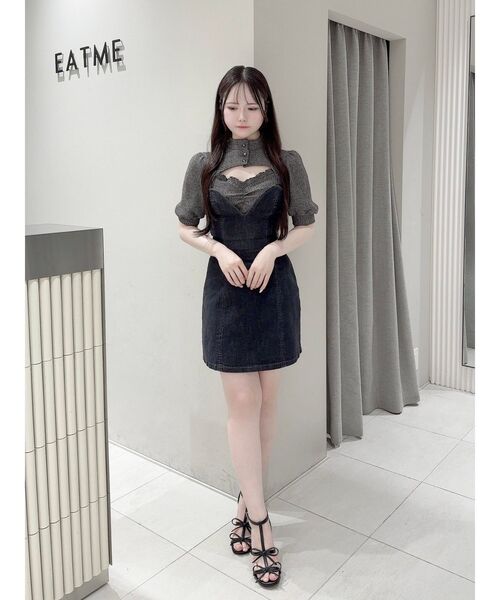 EATME（イートミー）の「デニムジャンスカ（ワンピース・レディース・ブルー/ライトブルー/ブラック・FREE）」の4枚目の写真