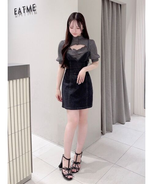 EATME（イートミー）の「デニムジャンスカ（ワンピース・レディース・ブルー/ライトブルー/ブラック・FREE）」の5枚目の写真