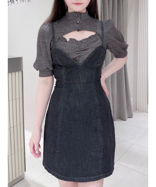 EATME（イートミー）の「デニムジャンスカ（ワンピース・レディース・ブルー/ライトブルー/ブラック・FREE）」の6枚目の写真