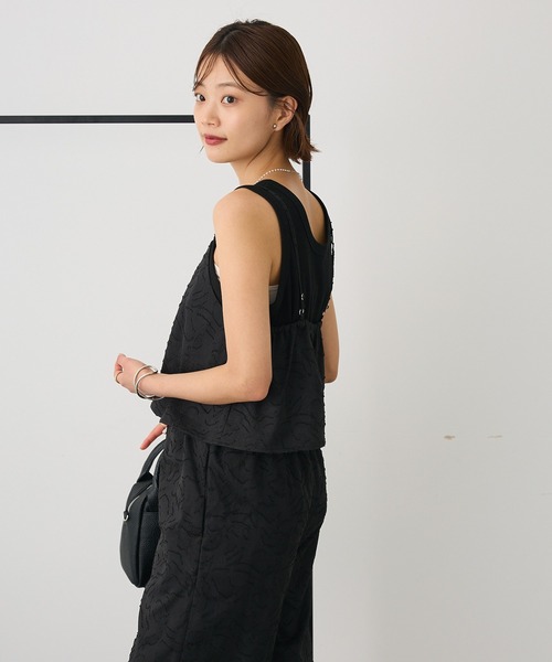 CRAFT STANDARD BOUTIQUE(クラフトスタンダードブティック)の「カットジャガードビスチェ◆(ベスト・レディース・ブラック/アイボリー・FREE)」の13枚目の写真