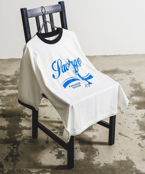 Revo.（レボ）の「ヴィンテージライク レトロアメリカン ガール プリント オーバーサイズTシャツ ラグランスリーブ リンガー（Tシャツ/カットソー・メンズ・ホワイト系その他2/ホワイト系その他4/チャコールグレー/レッド系その他2/グレー系その他/レッド系その他4/ホワイト/ホワイト系その他/ホワイト系その他3/レッド/レッド系その他/レッド系その他3/ネイビー/ブルー系その他・M/L/XL）」の6枚目の写真