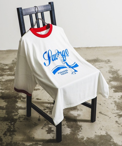 Revo.（レボ）の「ヴィンテージライク レトロアメリカン ガール プリント オーバーサイズTシャツ ラグランスリーブ リンガー（Tシャツ/カットソー・メンズ・ホワイト系その他2/ホワイト系その他4/チャコールグレー/レッド系その他2/グレー系その他/レッド系その他4/ホワイト/ホワイト系その他/ホワイト系その他3/レッド/レッド系その他/レッド系その他3/ネイビー/ブルー系その他・M/L/XL）」の14枚目の写真