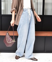 ドロストパンツ」に該当するデニムパンツ（フルレングス