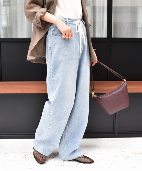 SHIPS(シップス)の「〈洗濯機可能〉ドロスト イージー デニム パンツ(デニムパンツ・レディース・ブルー・36/38)」の5枚目の写真