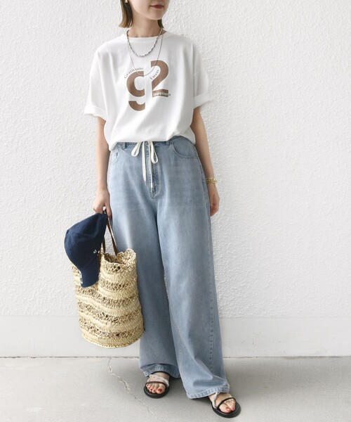 SHIPS(シップス)の「〈洗濯機可能〉ドロスト イージー デニム パンツ(デニムパンツ・レディース・ブルー・36/38)」の11枚目の写真