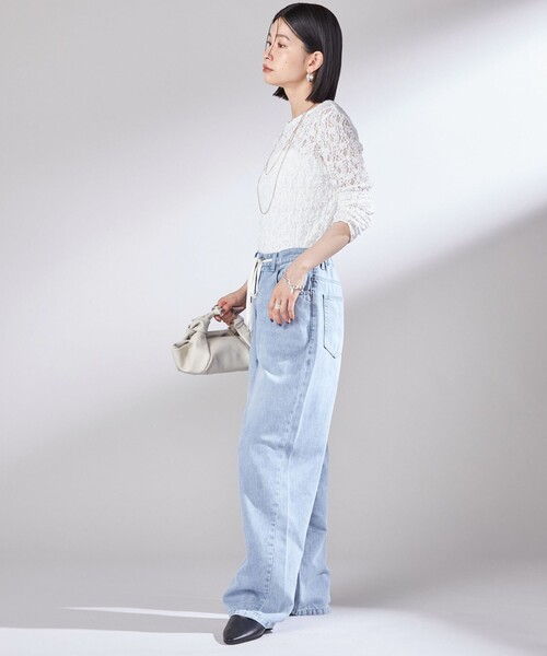 SHIPS(シップス)の「〈洗濯機可能〉ドロスト イージー デニム パンツ(デニムパンツ・レディース・ブルー・36/38)」の15枚目の写真