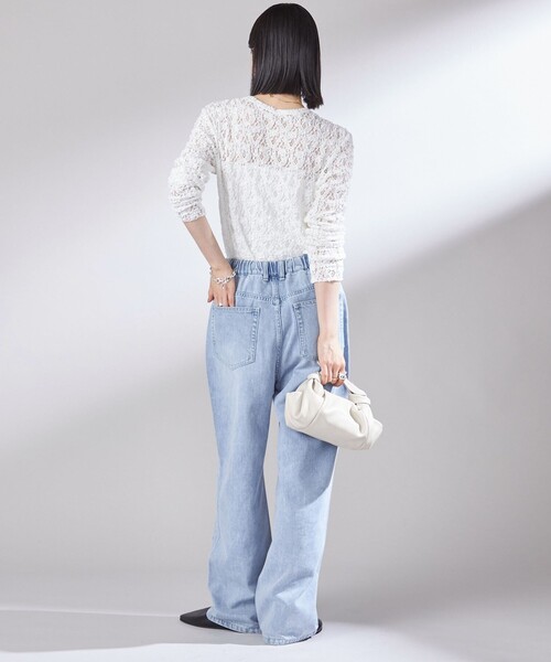 SHIPS(シップス)の「〈洗濯機可能〉ドロスト イージー デニム パンツ(デニムパンツ・レディース・ブルー・36/38)」の16枚目の写真