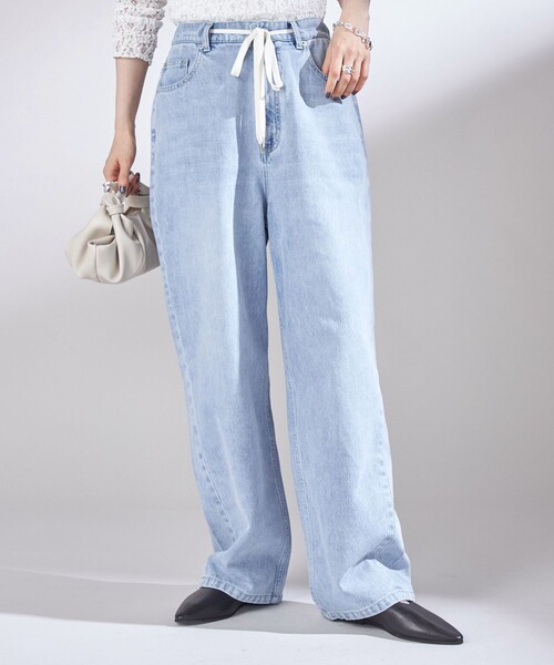 SHIPS(シップス)の「〈洗濯機可能〉ドロスト イージー デニム パンツ(デニムパンツ・レディース・ブルー・36/38)」の19枚目の写真