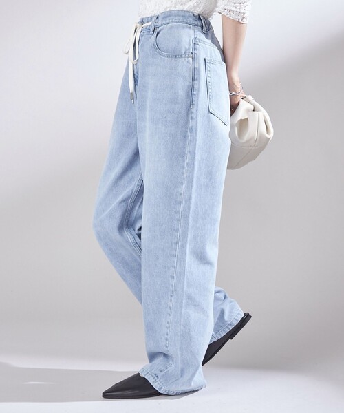 SHIPS(シップス)の「〈洗濯機可能〉ドロスト イージー デニム パンツ(デニムパンツ・レディース・ブルー・36/38)」の20枚目の写真