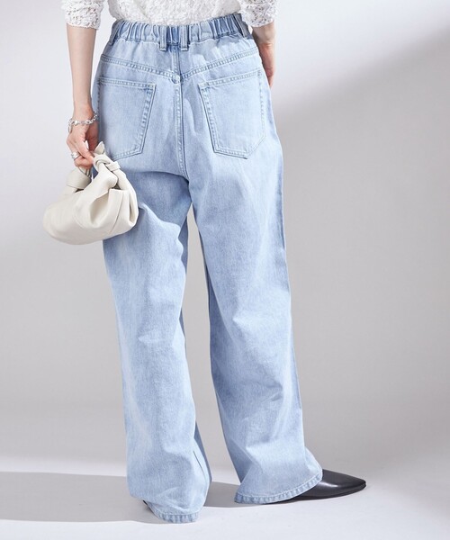 セール】〈洗濯機可能〉ドロスト イージー デニム パンツ（デニム