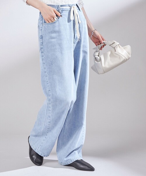 SHIPS(シップス)の「〈洗濯機可能〉ドロスト イージー デニム パンツ(デニムパンツ・レディース・ブルー・36/38)」の22枚目の写真