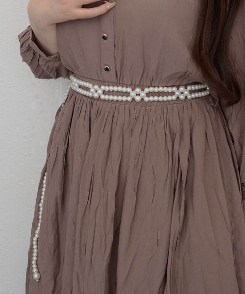 VIBGYOR Women（ヴィブジョー　ウィメン）の「【resonance】パール ウエストマーク ゴムベルト【マルチウェイ/オケージョン】（ベルト・レディース・ホワイト系3/ホワイト系2/ホワイト系1・FREE）」の12枚目の写真