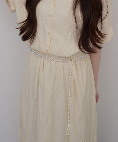 VIBGYOR Women（ヴィブジョー　ウィメン）の「【resonance】パール ウエストマーク ゴムベルト【マルチウェイ/オケージョン】（ベルト・レディース・ホワイト系3/ホワイト系2/ホワイト系1・FREE）」の13枚目の写真