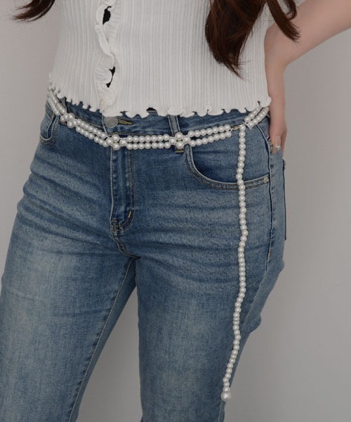 VIBGYOR Women（ヴィブジョー　ウィメン）の「【resonance】パール ウエストマーク ゴムベルト【マルチウェイ/オケージョン】（ベルト・レディース・ホワイト系3/ホワイト系2/ホワイト系1・FREE）」の14枚目の写真