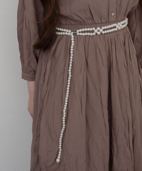 VIBGYOR Women（ヴィブジョー　ウィメン）の「【resonance】パール ウエストマーク ゴムベルト【マルチウェイ/オケージョン】（ベルト・レディース・ホワイト系3/ホワイト系2/ホワイト系1・FREE）」の15枚目の写真