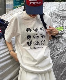 Monochrome animal print T-shirt