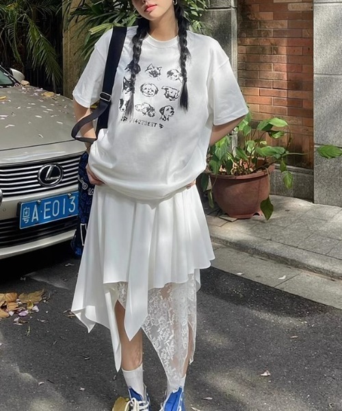 Vipoa(ヴィポア)の「Monochrome animal print T-shirt(Tシャツ/カットソー・レディース・ホワイト・FREE)」の8枚目の写真