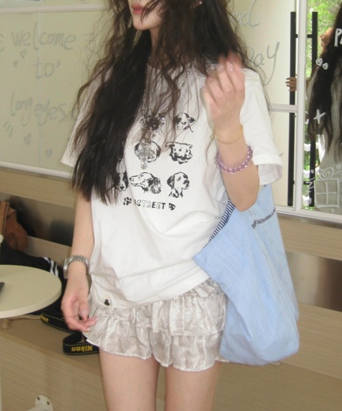 Vipoa(ヴィポア)の「Monochrome animal print T-shirt(Tシャツ/カットソー・レディース・ホワイト・FREE)」の15枚目の写真