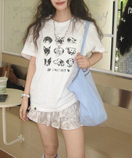 Vipoa(ヴィポア)の「Monochrome animal print T-shirt(Tシャツ/カットソー・レディース・ホワイト・FREE)」の19枚目の写真