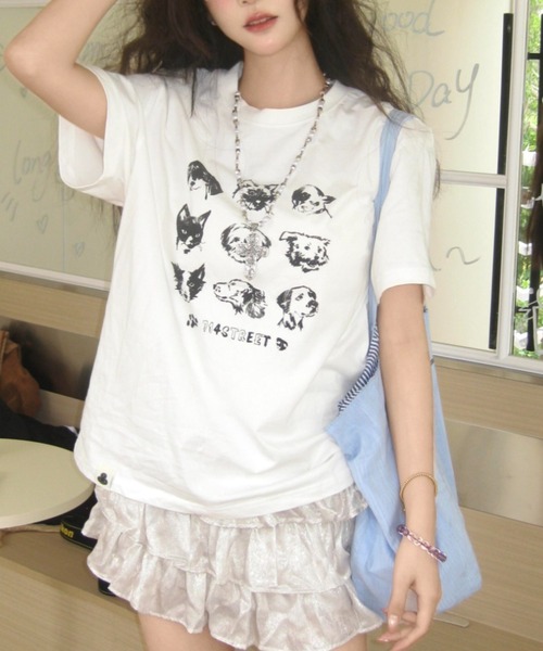 Vipoa(ヴィポア)の「Monochrome animal print T-shirt(Tシャツ/カットソー・レディース・ホワイト・FREE)」の20枚目の写真