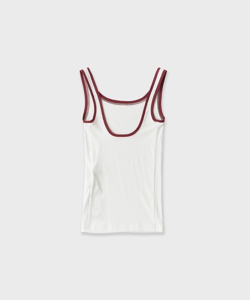 タンクトップ ノースリーブ LE CIEL BLEU/ルシェルブルー  Color Trimmed Tank Top タンクタップ レディース LE CIEL BLEU/ルシェルブルー Color Trimmed Tank Top タンク