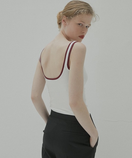 LE CIEL BLEU(ルシェルブルー)の「LE CIEL BLEU/ルシェルブルー Color Trimmed Tank Top タンクタップ(タンクトップ・レディース・ホワイト/ブラック・36)」の12枚目の写真