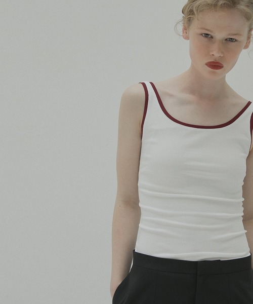 LE CIEL BLEU(ルシェルブルー)の「LE CIEL BLEU/ルシェルブルー Color Trimmed Tank Top タンクタップ(タンクトップ・レディース・ホワイト/ブラック・36)」の11枚目の写真