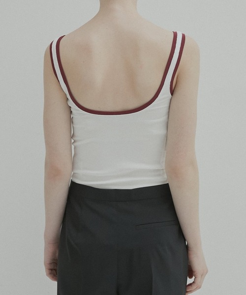 LE CIEL BLEU(ルシェルブルー)の「LE CIEL BLEU/ルシェルブルー Color Trimmed Tank Top タンクタップ(タンクトップ・レディース・ホワイト/ブラック・36)」の15枚目の写真