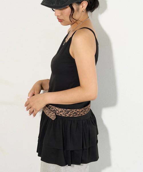 WHO'S WHO gallery（フーズフーギャラリー）の「フリルチュニックキャミワンピース（チュニック・レディース・グレー/オフホワイト/ブラック・FREE）」の21枚目の写真