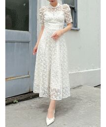 dazzlin | ネックツイスト刺繍レースドレス(ドレス)