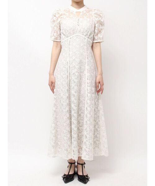 dazzlin（ダズリン）の「ネックツイスト刺繍レースドレス（ドレス・レディース・ラベンダー/ブラック/アイボリー・MEDIUM/SMALL）」の19枚目の写真