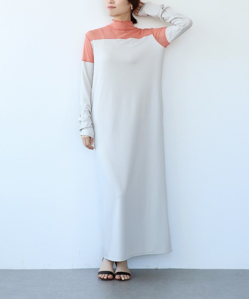 TITE IN THE STORE(ティテ インザ ストア)の「【前後2WAY】メッシュ切替ワンピース(ワンピース・レディース・ネイビー/グリーン/オフホワイト・38)」の2枚目の写真