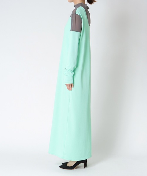 TITE IN THE STORE(ティテ インザ ストア)の「【前後2WAY】メッシュ切替ワンピース(ワンピース・レディース・ネイビー/グリーン/オフホワイト・38)」の15枚目の写真