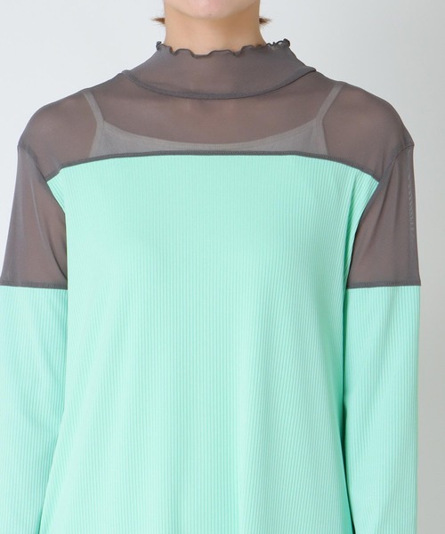 TITE IN THE STORE(ティテ インザ ストア)の「【前後2WAY】メッシュ切替ワンピース(ワンピース・レディース・ネイビー/グリーン/オフホワイト・38)」の13枚目の写真