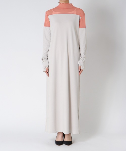 TITE IN THE STORE(ティテ インザ ストア)の「【前後2WAY】メッシュ切替ワンピース(ワンピース・レディース・ネイビー/グリーン/オフホワイト・38)」の7枚目の写真