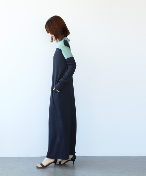 TITE IN THE STORE(ティテ インザ ストア)の「【前後2WAY】メッシュ切替ワンピース(ワンピース・レディース・ネイビー/グリーン/オフホワイト・38)」の19枚目の写真