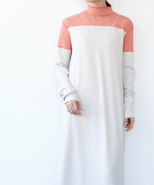 TITE IN THE STORE(ティテ インザ ストア)の「【前後2WAY】メッシュ切替ワンピース(ワンピース・レディース・ネイビー/グリーン/オフホワイト・38)」の20枚目の写真