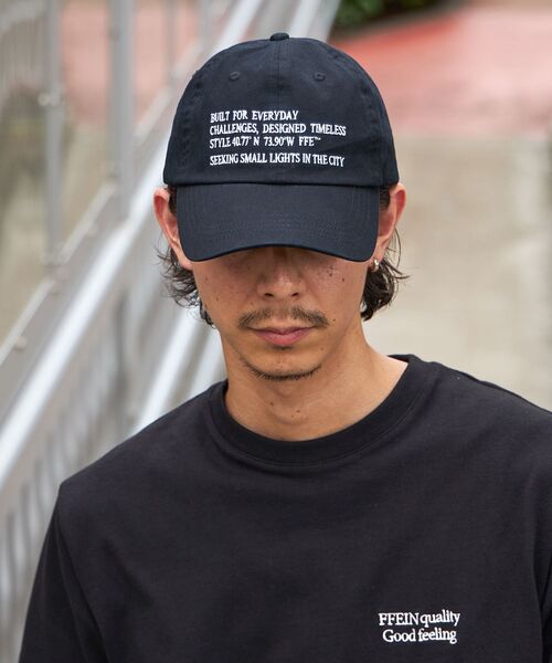 FFEIN（フェイン）の「【FFEIN(フェイン)】英字メッセージ刺繍キャップ / 刺繍 深めキャップ（キャップ・メンズ・レッド/ベージュ/ネイビー/ブラック・FREE）」の2枚目の写真