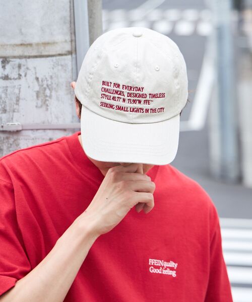FFEIN（フェイン）の「【FFEIN(フェイン)】英字メッセージ刺繍キャップ / 刺繍 深めキャップ（キャップ・メンズ・レッド/ベージュ/ネイビー/ブラック・FREE）」の12枚目の写真