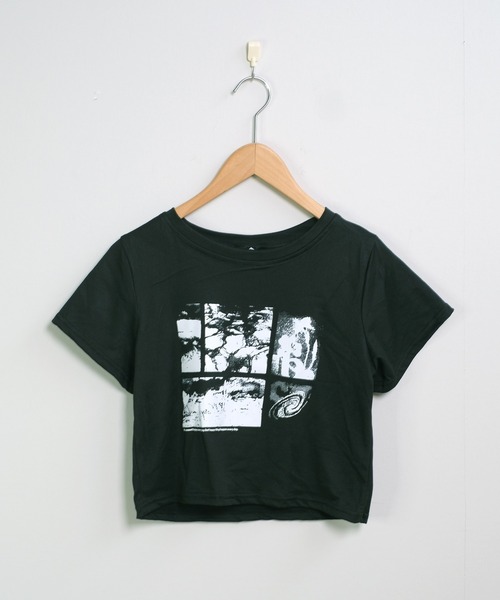 プリントTシャツ 半袖 ショート丈 フォトプリント
