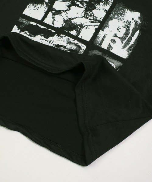 プリントTシャツ 半袖 ショート丈 フォトプリント