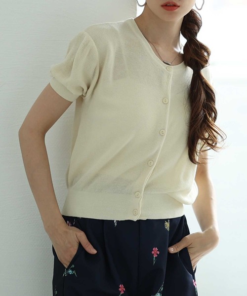 Sawa a la mode（サワアラモード）の「サマーニットカーディガン（カーディガン/ボレロ・レディース・イエロー/ピンク/グレー/ブルー・FREE）」の3枚目の写真