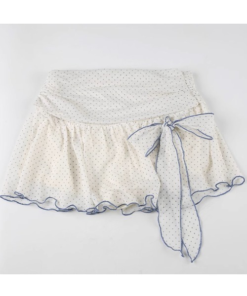 .KOM（ドットコム）の「A'GEM/9 × .kom 『.KOM/ドットケーオーエム』ドットレースミニスカート（スカート・レディース・ブラック/ホワイト・M）」の20枚目の写真