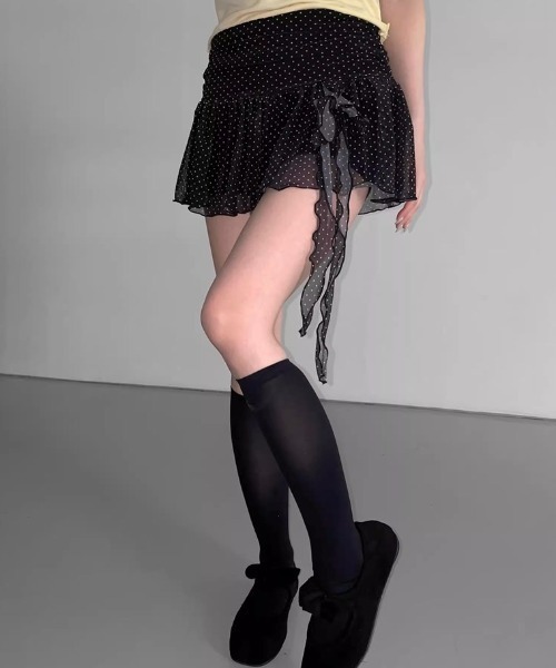 .KOM（ドットコム）の「A'GEM/9 × .kom 『.KOM/ドットケーオーエム』ドットレースミニスカート（スカート・レディース・ブラック/ホワイト・M）」の17枚目の写真